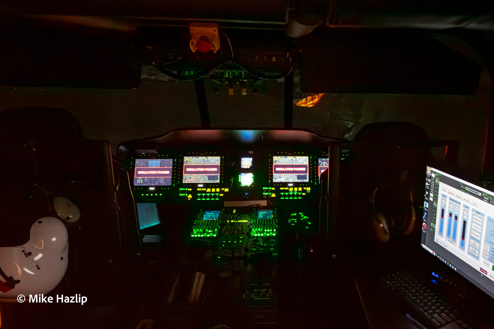 A Firehawk flight simulator at CALFIRE's McClellan headquarters.