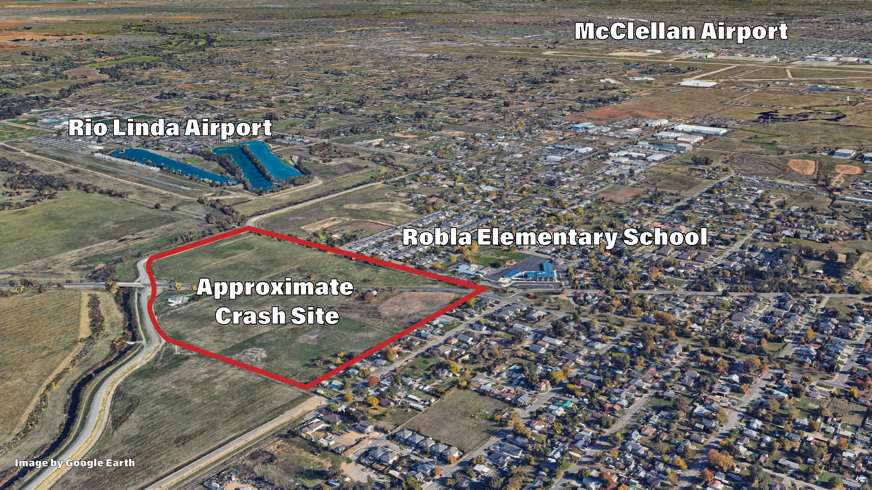 Single Engine Aircraft Down in Field Near Rio Linda Airport