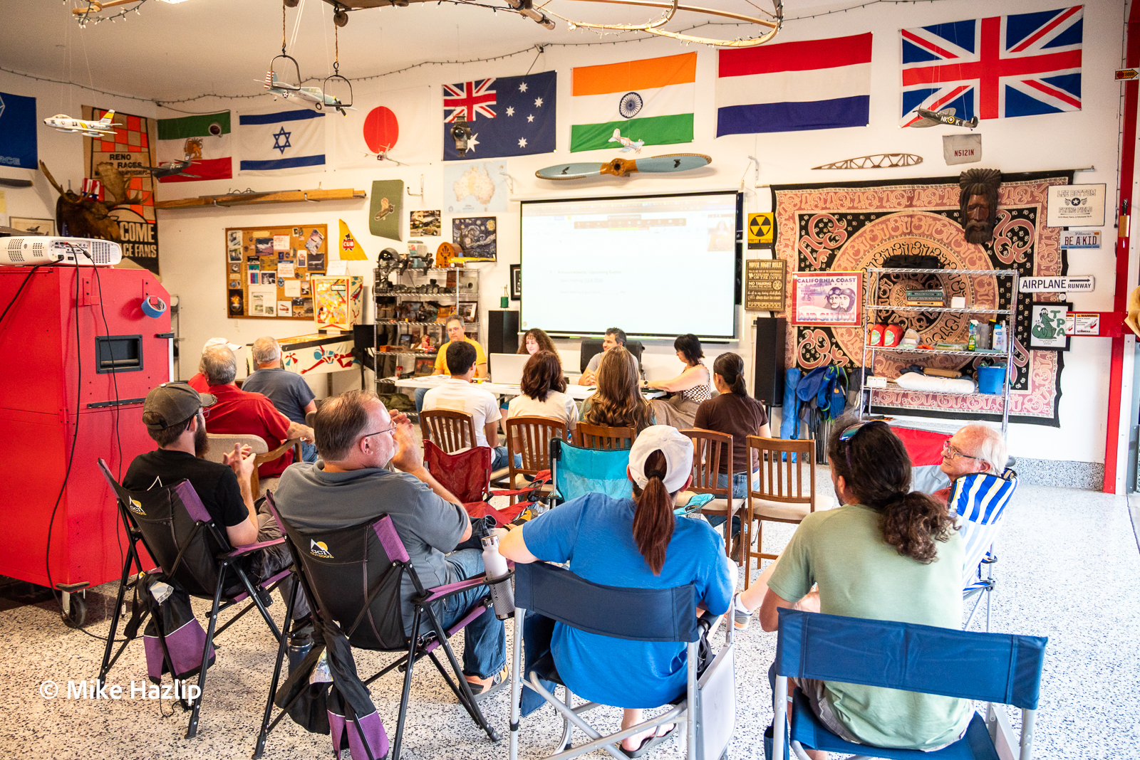 Community members attend the kick-off meeting of EAA chapter 1721